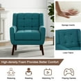 thumbnail image 2 of UIXE Modern Accent Chair Indoor Upholstered Armchair for Living Room Comfy Arm Chair Single Sofa Set, Light Blue, 2 of 6