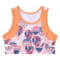 thumbnail image 3 of iiniim Kids Girls Tie Dye Cutout Back Crop Top Gymnastics Dance Workou Sports Bra Cami Shirts Orange Pink 10, 3 of 7