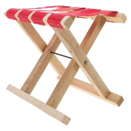 Folding Camp Stool Wood Fishing Sitting Bench Compact Camping Wood Bench Hunting Foldable Stool Travel Stool For Outdoor Use