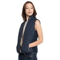 thumbnail image 3 of Ma Croix Womens Solid Quilted Padded Vest Jacket Zip Up Padding Outerwear, 3 of 6