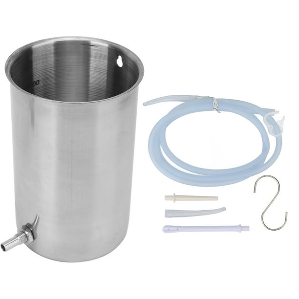 Coffee Enema Bucket, Colon Cleansing Complete Stainless Steel Enema Kit