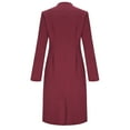 thumbnail image 6 of Elvqul Dresses for Women Long Sleeve Crewneck Womens Dresses Plus Size Solid Pullover Long Dresses Wine Trendy, 6 of 7