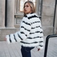 thumbnail image 4 of Guzom Womens Faux Fur Coats- Loose Long Sleeve Winter Jackets White, 4 of 7