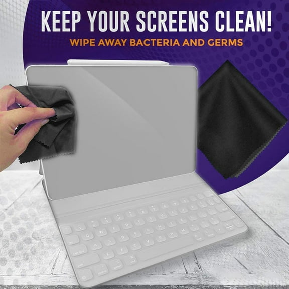 Blarkrus Pure Black Microfiber Computer Screen Cleaning Cloth 14*14 Microfiber Computer Screen Cleaning Cloth 14*14