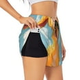 thumbnail image 3 of Lsque Happy Goat In Meadow Printed Women's Running Shorts with Liner Pockets,Elastic Quick Dry Workout Athletic Gym Yoga Shorts,Womens High Waist Shorts-Small, 3 of 9