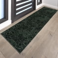 thumbnail image 3 of Shadow Thandi Transitional Geometric Dark Green Area Rug, 2x6, 3 of 6