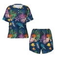 thumbnail image 4 of Kdxio Undersea Animals Print Pajamas Sets for Women Short-Sleeved Pjs with Lounge Shorts Two Piece Sleepwear S-4XL, 4 of 9
