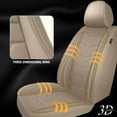thumbnail image 4 of AOMSAZTO Front Car Seat Covers Fit for Toyota Camry 2012-2024 2025 Faux Leather Seat Covers Water Resistant Seat Protectors Luxury Auto Interior ( 2 Seats, Beige), 4 of 7