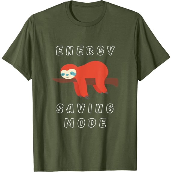 Cute Cool Lazy Tree Sloth Sleeping Animal Energy Saving Mode T-Shirt