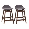 thumbnail image 1 of Space Savers Medium Brown Barstool30 - Grey (RTA)- Set of 2, 1 of 8