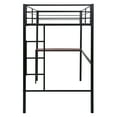 thumbnail image 6 of Aukfa Twin Over Full Metal Bunk Bed - Kids Bed with Ladder Split Into 2 Beds - Black, 6 of 8