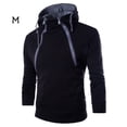 thumbnail image 1 of Sudadera con capucha para hombre, 2 cremalleras, color block, sudadera con capucha, jersey de otoño, negro, M Inevent AP002501-06, 1 of 6
