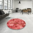 thumbnail image 4 of Ahgly Company Machine Washable Indoor Square Transitional Red Area Rugs, 8' Square, 4 of 7
