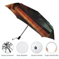 WGOD Lighthouse Boat Sky Automatic Open Close Travel Umbrella PG Fabric