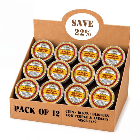 Rawleigh Small Antiseptic Salve for First Aid, Minor Cuts & Wounds, 12 Tins of 0.96 oz