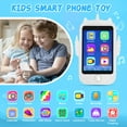 thumbnail image 2 of TOPCHANCES Kids Toys Phones, Toddlers Smart Cell Phone with 19 Educational Games, Camera, MP3 Music Player, Phone Calls, Xmas Birthday Gifts Electronic Learning Toy for Boys Girls Age 3+  ( White ), 2 of 9