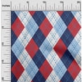 thumbnail image 2 of oneOone Cotton Poplin Red Fabric Check Argyle Craft Projects Decor Fabric Printed By The Yard 42 Inch Wide, 2 of 4
