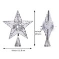 thumbnail image 5 of Christmas Star Tree Topper, Lighted Silver Star Treetop with 10 LED Lights Christmas Decorations for Indoor Office Holiday Xmas Tree, 5 of 7