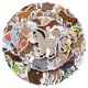 thumbnail image 2 of Calcomanías de vinilo con bonitos dibujos animados de burros, 50 unidades, 2 of 2