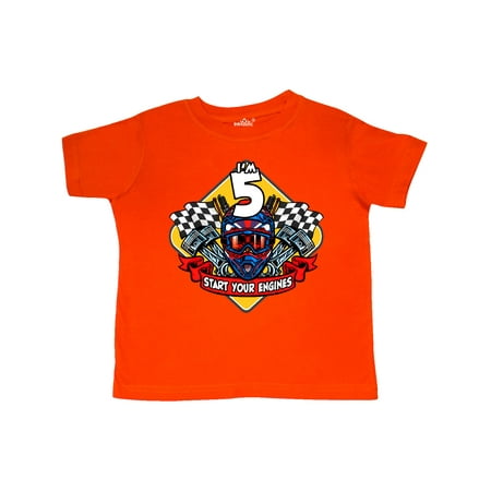 

Inktastic Race Car 5th Birthday Gift Toddler Boy or Toddler Girl T-Shirt