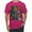 Fuschia, variant on Colorful Cat Portrait | Cat Lover Owner | Dean Russo Art Animal Lover Men's T-Shirt, Black, 4XL