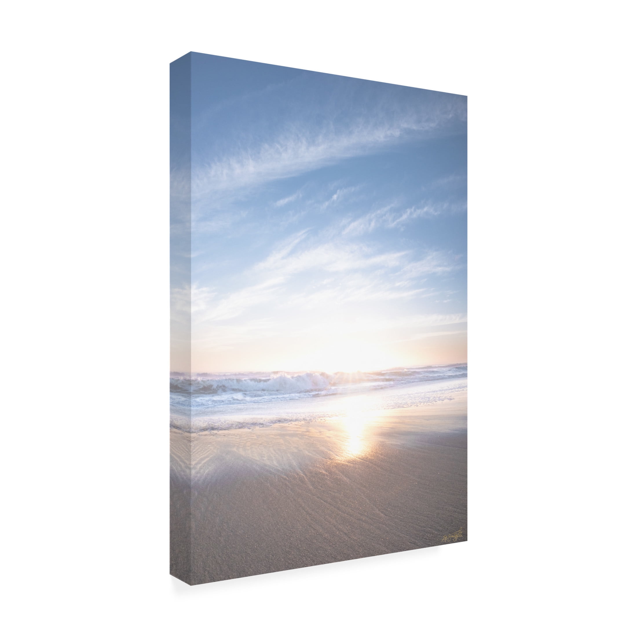 Canvas Wall Art - Life BeautifuLEE 'Ocean Perfect Morning' Wall Art for Living Room, Bedroom, or Office Décor by Trademark Fine Art - 30 x 47 Inches