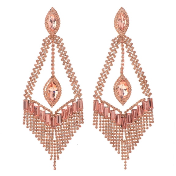 Large Rhinestone Chandelier Earrings