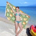 thumbnail image 7 of SKYSONIC Beach Towel with Travel Bag, Cartoon Frog Head Oversized Sand Free Beach Blanket Quick Dry Pool Bath Camping Towels for Travel, 31"x71", 7 of 7
