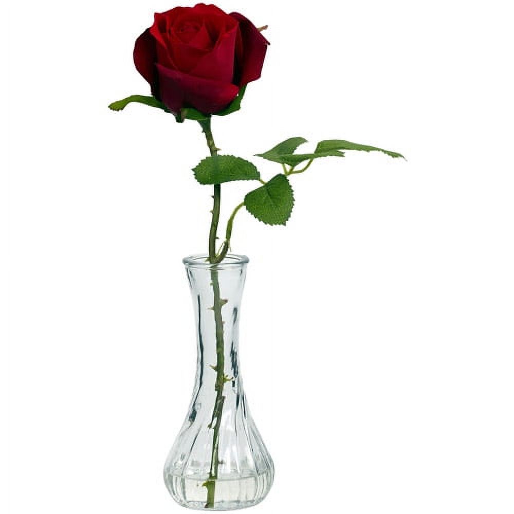 Nearly Natural Rose with Bud Vase, Red, 3pc - image 3 of 3