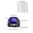 thumbnail image 3 of ChainsProMax Bright Stone Vibrant Square Signet Rings for Men, Stainless Steel/Gold Plated/Black, 3 of 10