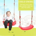 thumbnail image 3 of Plastic Swing  for Child with Sun Proof Rope, Tree or Beam, Easy Adjustable Buckle for Kid Backyard Playground, 3 of 7