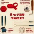 thumbnail image 2 of Piano Tuning Wrench 6 Pack - Wired Rubber Mutes - Piano Tuning Kit - Triangular Mutes - Temperament Strip \u2013 Professional Tuner, 2 of 8