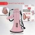 thumbnail image 7 of Lightweight and Portable Bullhorn Megaphone, Aux (3.5mm) Input for MP3/Music, Automatic Siren, 50-Watt, MIC/TALK (Pink), 7 of 7