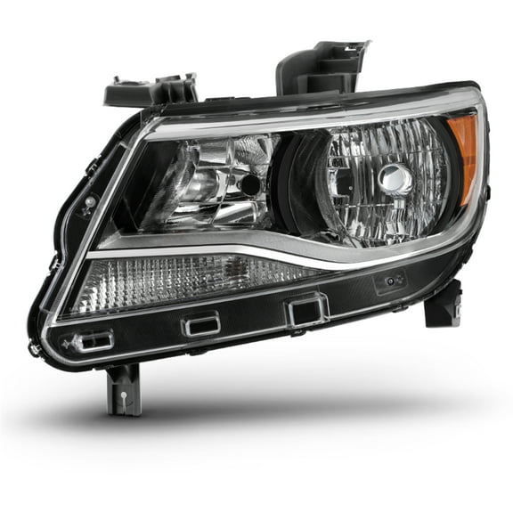 AKKON - Black Headlight [Halogen Type] Fits 2015-2022 Chevy Colorado Driver Left Headlamp Replacement 15 16 17 19 20 21 22