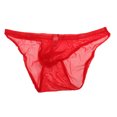 thumbnail image 4 of Slips Bolsa Abultamiento Redes Atractivo Del Hilado De Los Hombres Transpirable T-back L Rojos Sunnimix Ropa interior hombre, 4 of 7