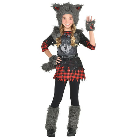 Amscan She Wolf Halloween Costume for Girls, Medium, with Included Accessories