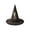 B, variant on Kumdkdwn Halloween Witch Hat Quilted Embroidered Polyester Costume Accessory Wide Brim Gothic Wizard Hat for Party Cosplay Halloween Decor Gift