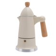 thumbnail image 2 of Stovetop Coffee Pot Maker, Aluminum Alloy Coffee Maker 3 Cups Octagonal Handle with Beech Wood, for Home Office Use, 2 of 7
