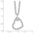 thumbnail image 2 of 20.25mm 925 Sterling Silver Polished and Twisted Love Heart Necklace 18 Inch Pendant Necklace for Women, 2 of 2