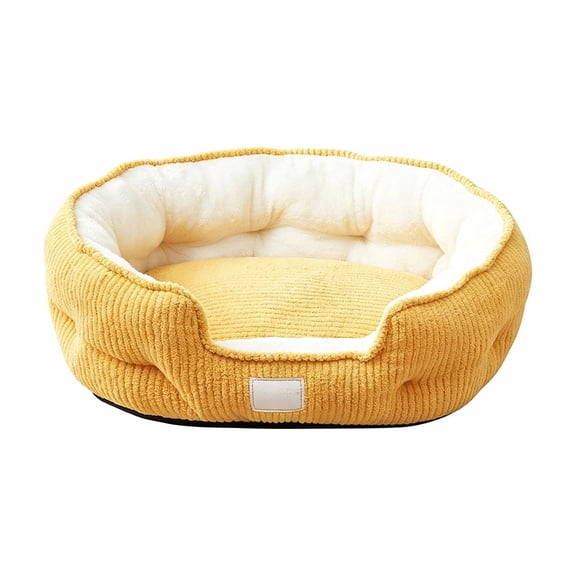 Dog Bed, Round Soft Pet Bed Anti-Slip Bottom, for Winter