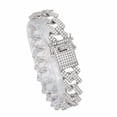 thumbnail image 6 of Charles Raymond Bling-ed Out Ultimate Hip Hop Royalty Mens Watch w/Easy Reader Roman Numeral or Iced Out Diamond Time Indicators - Bright Colored Dials -L0504DX SLV BLK -ZZ, 6 of 8