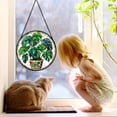 thumbnail image 2 of Stained Glass Window Hanging, Grapes and Wine Suncatcher Diamond Glass Panel Hangings Sun Catchers Decor for Birthday for Women, Men, Wife, Aunt, and Mom, 2 of 6