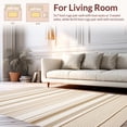 thumbnail image 2 of ODIKA 4' x 6' Machine Washable Non-Slip Area Rug, Contemporary Stripe High Traffic Rug, Beige, 152967, 2 of 7