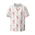 thumbnail image 3 of Goofa Hello Rabbit Printed Men's Casual Short-sleeved Shirt,Lightweight Breathable Button-down,Summer Casual men's top,Versatile Fashion shirt-4X-Large, 3 of 7