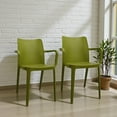 thumbnail image 4 of Ilios Innova | Set de 4 Sillas Solei Verde de Polipropileno con Fibra de Vidrio, Sillas para Comedor, Jardín o Restaurante, Diseño Moderno con Apoyabrazos, Resistentes a la Intemperie y Apilables, 4 of 9