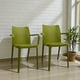 thumbnail image 4 of Ilios Innova | Set de 4 Sillas Solei Verde de Polipropileno con Fibra de Vidrio, Sillas para Comedor, Jardín o Restaurante, Diseño Moderno con Apoyabrazos, Resistentes a la Intemperie y Apilables, 4 of 9