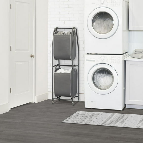 neatfreak! 2-Tier Rolling Vertical Laundry Sorter with Hamper-Totes and EVERFRESH® Odor Control