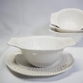 American Atelier, Round, White Baroque Earthenware Dinnerware Set, 20