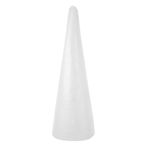 Cono de espuma para arreglos florales, cono para árbol de Navidad, cono de espuma en blanco, cono para manualidades, modelo de cono de espuma sin terminar para proyectos de bricolaje