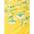 thumbnail image 4 of Yash Gallery Women's Rayon Slub Embroidered Straight Top (Yellow), 4 of 5